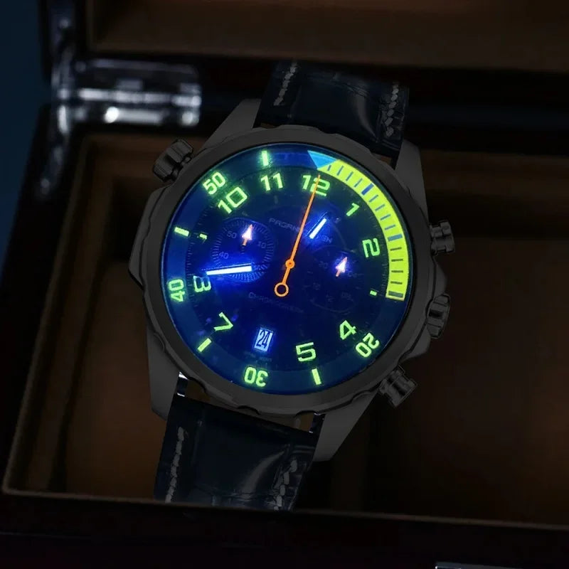 PAGANI DESIGN Leather Chronograph