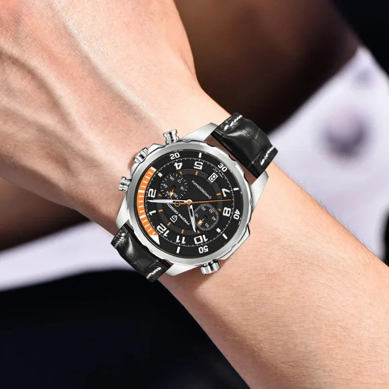 PAGANI DESIGN Leather Chronograph