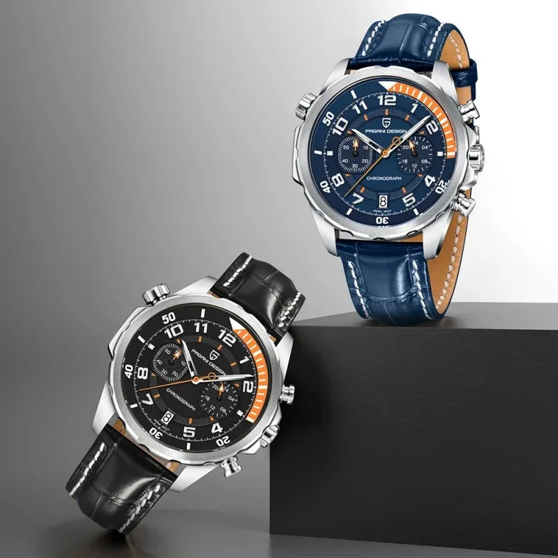 PAGANI DESIGN Leather Chronograph