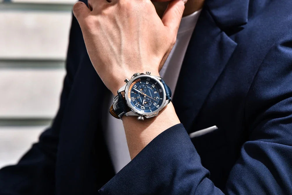 PAGANI DESIGN Leather Chronograph